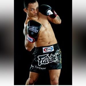 Fairtex BS0639 Fortune Black Muay Thai Boxing Short